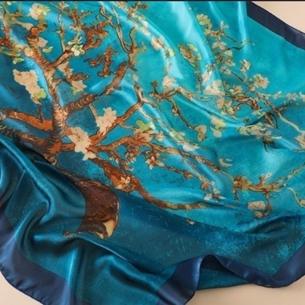 Long Satin Silky Scarf/Shawl/Beach Wrap - Picture 5 of 5